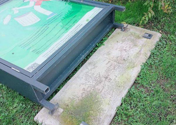 Przewrócony pojemnik na elektroodpady