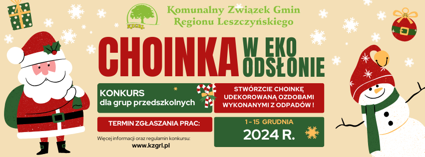 Konkurs „Choinka w eko odsłonie” – zapraszamy przedszkolaki do kreatywnej zabawy!