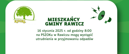 Informacja dla mieszkańców gminy Rawicz