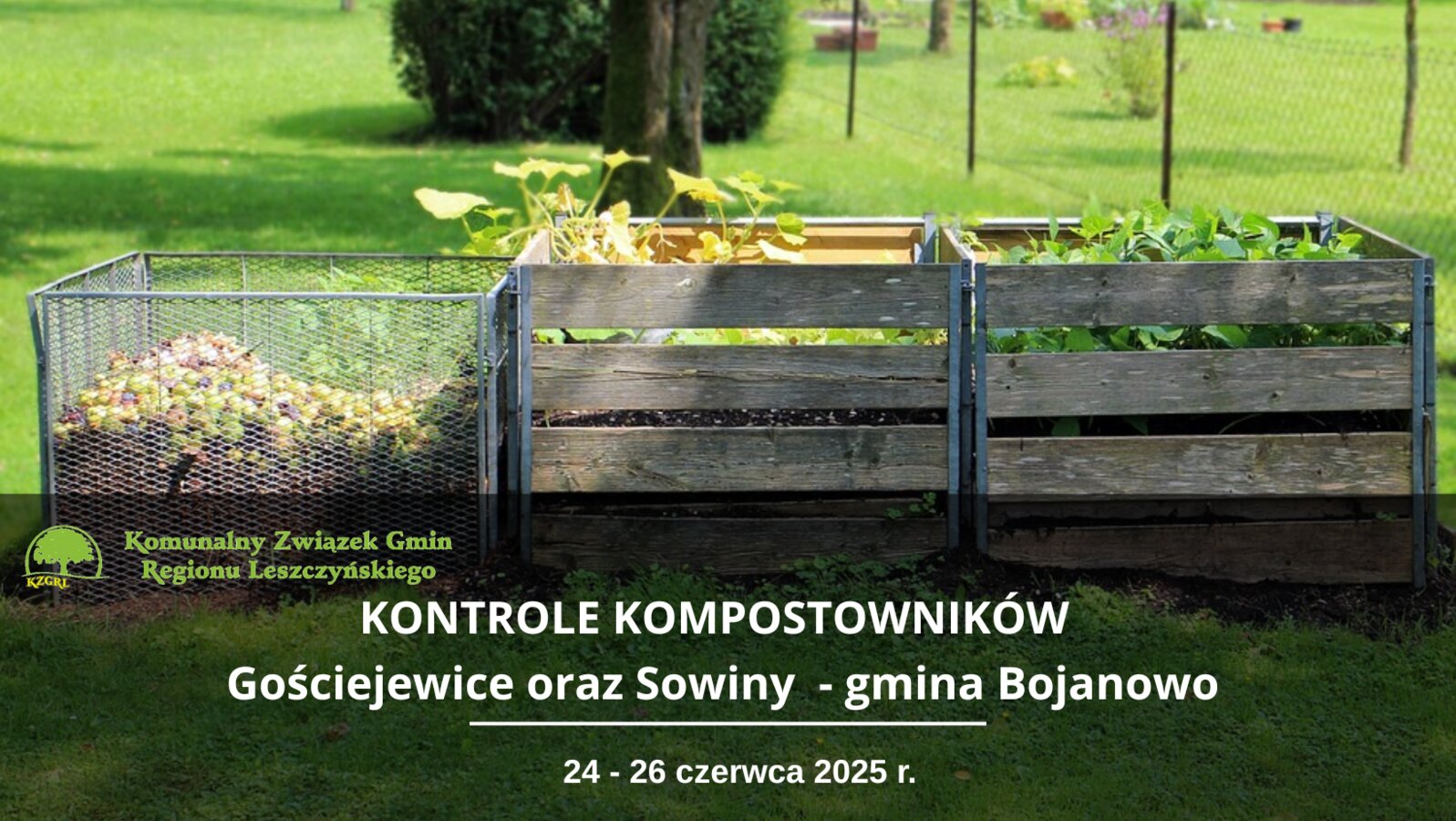 Zawiadomienie o kontrolach przydomowych kompostowników - Gościejewice oraz Sowiny - gmina Bojanowo
