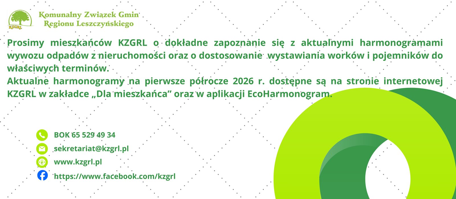 Harmonogramy na I półrocze 2026 r.