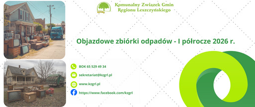 Objazdowe zbiórki - I półrocze 2026 r. 