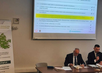 Przewodniczący KZGRL oraz burmistrz Krobi 