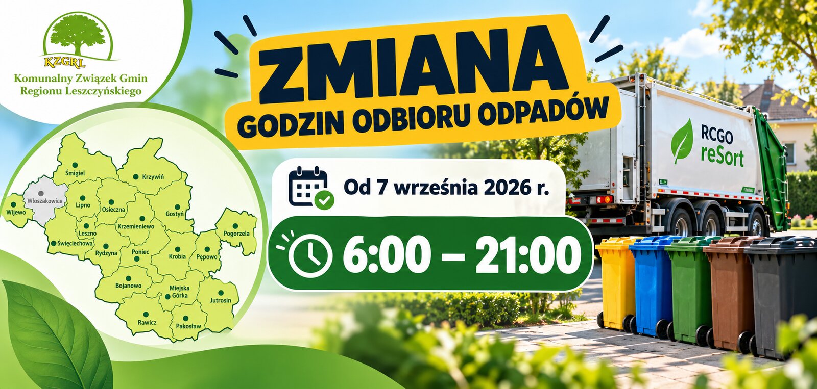 Nowe godziny odbioru odpadów 